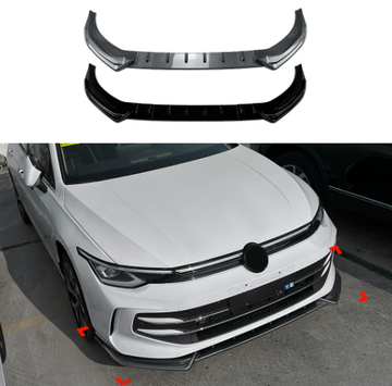 MMO For 2019+ VW Golf MK8 TDI TSI Front Splitter Spoiler Lip Gloss Black